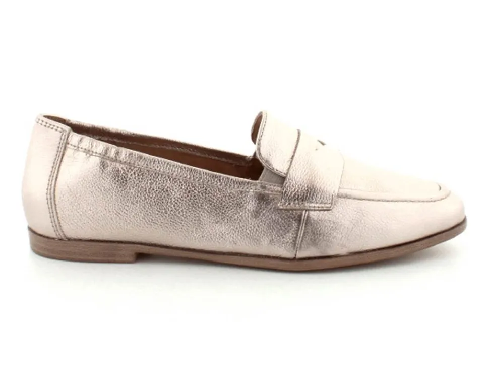 Elina Guld Skind loafer