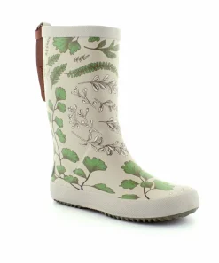 Green Flowers Gummistøvle