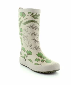 Green Flowers Gummistøvle