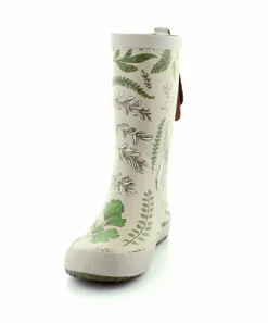 Green Flowers Gummistøvle