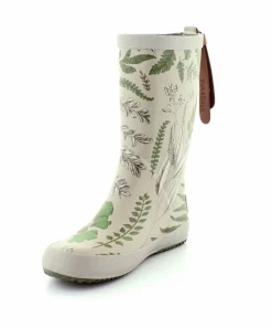 Green Flowers Gummistøvle