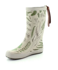 Green Flowers Gummistøvle
