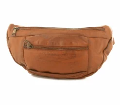 Stor Skind Bumbag Cognac