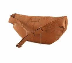 Stor Skind Bumbag Cognac
