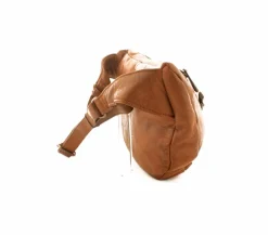 Stor Skind Bumbag Cognac