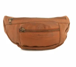 Stor Skind Bumbag Cognac