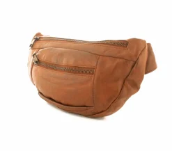 Stor Skind Bumbag Cognac