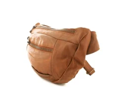Stor Skind Bumbag Cognac