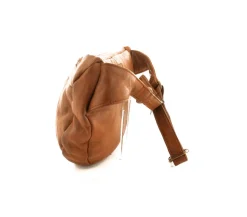 Stor Skind Bumbag Cognac
