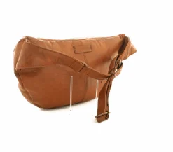 Stor Skind Bumbag Cognac