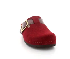 Weinrot Filz Slippers
